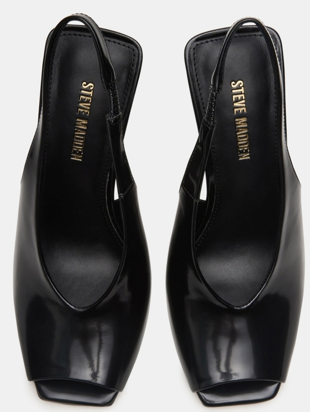 Steve Madden Black Slingback Peep-Toe Stiletto Heels - Picture 5 of 5